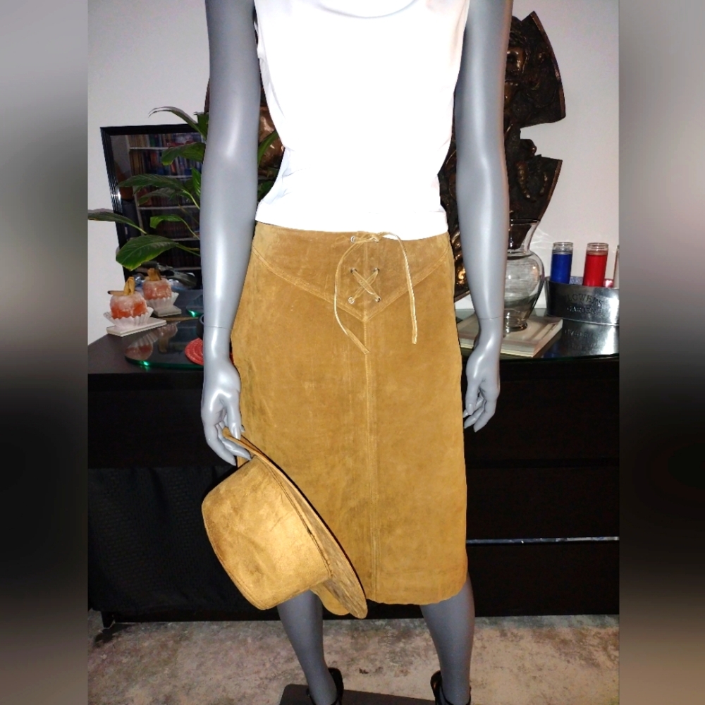 Vintage H&M Leather Skirt, Sweden Impuls 1999 Season